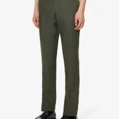 PAUL SMITH Single-breasted Regular-fit Linen Suit -Default Template 4 R04114878 GREEN ALT06