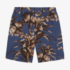 Ted Baker Floral-print Elasticated-waist Cotton Shorts