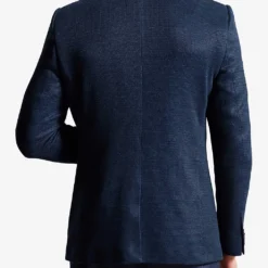 Ted Baker Single-breasted Slim-fit Cotton-jersey Blazer -Default Template 4 R04122386 NAVY ALT03