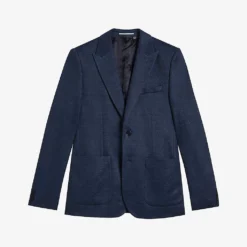Ted Baker Single-breasted Slim-fit Cotton-jersey Blazer