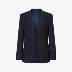 Reiss Dunn Checked Slim-fit Wool Blazer