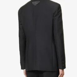 Prada Single-breasted Notched-lapel Wool-blend Jacket -Default Template 4 R04125439 ANTHRACITE ALT03