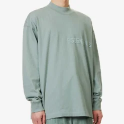 ESSENTIALS Brand-appliqué Long-sleeved Cotton-jersey T-shirt -Default Template 4 R04126199 SYCAMORE ALT02