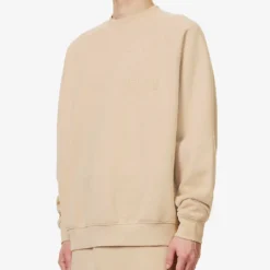 ESSENTIALS Logo-patch Relaxed-fit Cotton-blend Sweatshirt -Default Template 4 R04126216 SAND ALT02