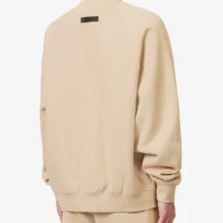 ESSENTIALS Logo-patch Relaxed-fit Cotton-blend Sweatshirt -Default Template 4 R04126216 SAND ALT03