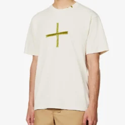 Upcycled Cross-appliquéd Organic And Recycled-cotton Blend T-shirt -Default Template 4 R04126424 CREAM ALT02