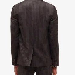 THE KOOPLES Notched-collar Stripe-pattern Stretch-wool Suit Jacket -Default Template 4 R04127923 BLA02 ALT03