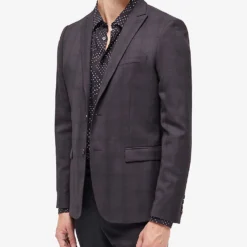 THE KOOPLES Checked Single-breasted Stretch-woven Suit Jacket -Default Template 4 R04127973 BLA01 ALT04