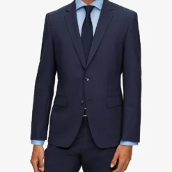 Boss Single-breasted Slim-fit Stretch-virgin Wool Suit 9 Boss Single-breasted Slim-fit Stretch-virgin Wool Suit -Default Template 4 R04128676 OPENBLUE ALT02