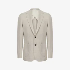 Reiss Attire Slim-fit Single-breasted Wool-blend Blazer