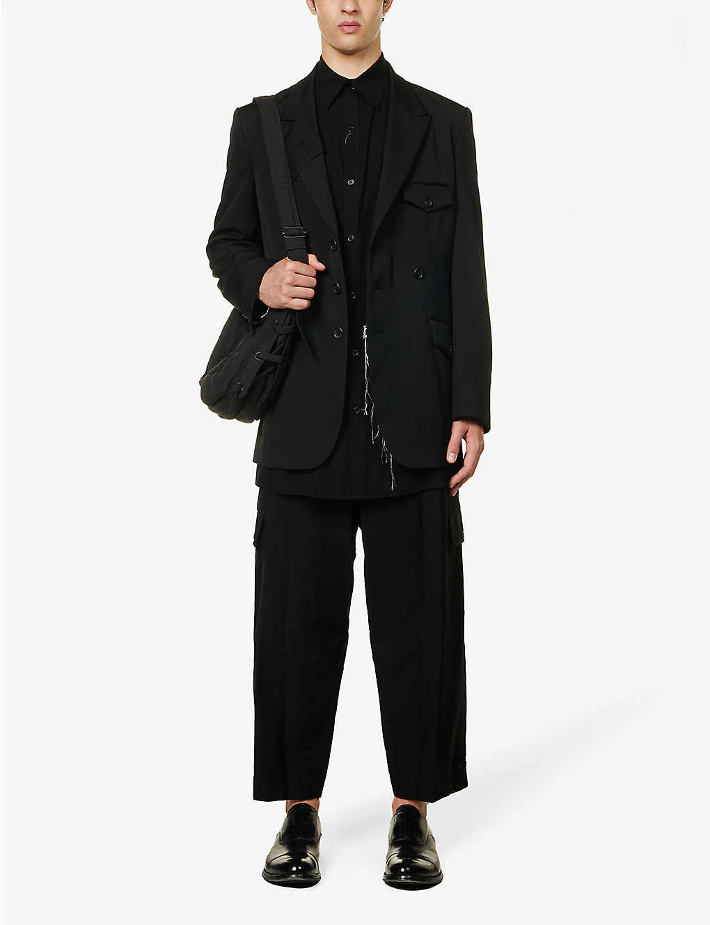 Yohji Yamamoto Flap-pocket Single-breasted Relaxed-fit Wool Jacket 2 Yohji Yamamoto Flap-pocket Single-breasted Relaxed-fit Wool Jacket - Image 2