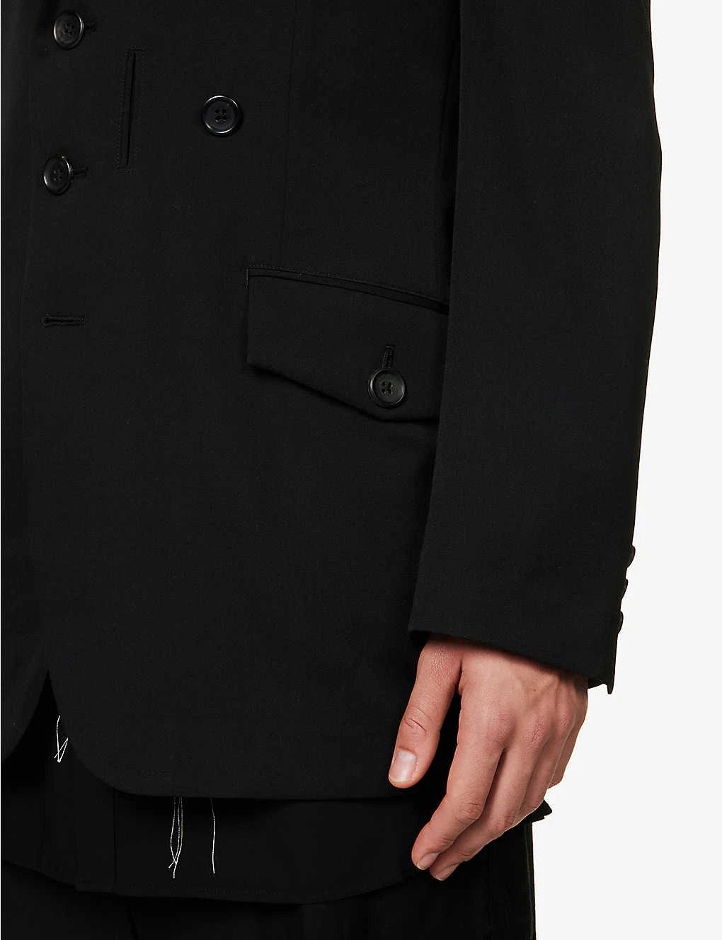 Yohji Yamamoto Flap-pocket Single-breasted Relaxed-fit Wool Jacket 6 Yohji Yamamoto Flap-pocket Single-breasted Relaxed-fit Wool Jacket - Image 6