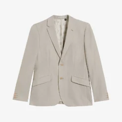 Ted Baker Lancej Slim-fit Single-breasted Linen-wool Blend Blazer