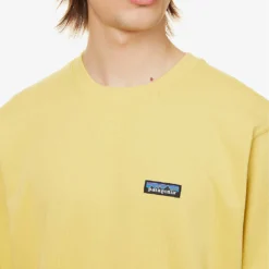 Patagonia Brand-patch Crewneck Organic-cotton Jersey T-shirt -Default Template 4 R04136084 SURFBOARDYELLOW ALT04