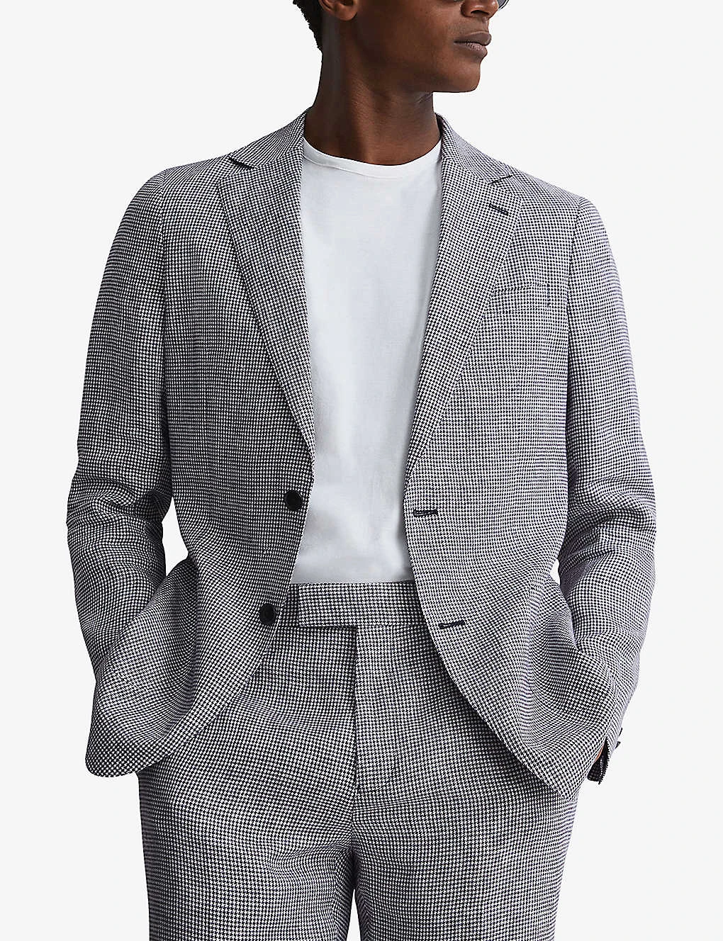 Reiss Squad Regular-fit Linen Blazer 3 Reiss Squad Regular-fit Linen Blazer - Image 3