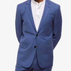 THE KOOPLES Single-breasted Peak-lapels Wool Blazer 7 THE KOOPLES Single-breasted Peak-lapels Wool Blazer -Default Template 4 R04137104 BLU01 ALT02