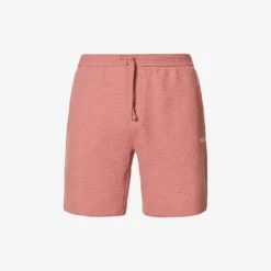 Boss Logo-embroidered Waffle-textured Cotton-blend Shorts