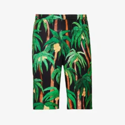 Palma Black Graphic-print Relaxed-fit Woven Shorts