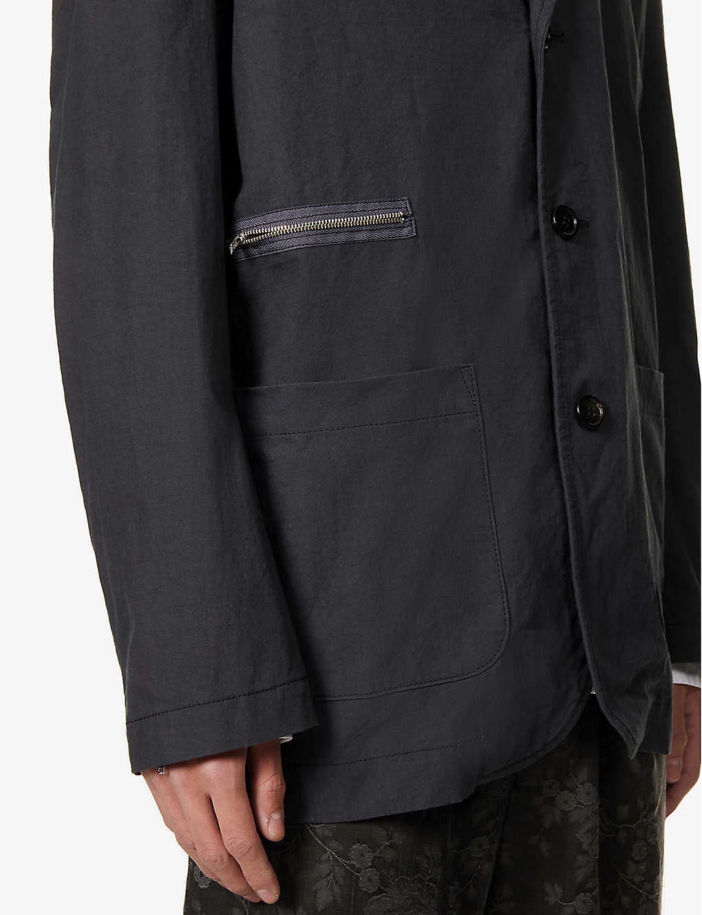 Undercover Patch-pocket Notched-lapel Regular-fit Cotton Blazer 5 Undercover Patch-pocket Notched-lapel Regular-fit Cotton Blazer - Image 5