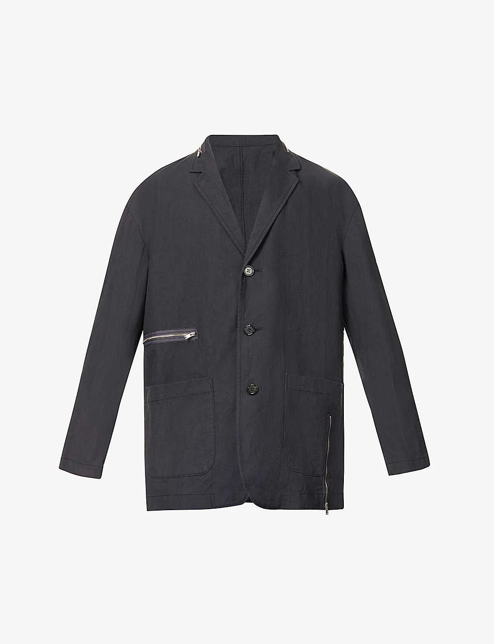 Undercover Patch-pocket Notched-lapel Regular-fit Cotton Blazer 1 Undercover Patch-pocket Notched-lapel Regular-fit Cotton Blazer