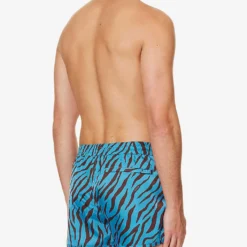 Zebra-print Regular-fit Swim Shorts -Default Template 4 R04144730 LETIGREAQUAMARINE ALT03