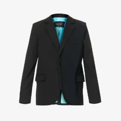 Dive Cross-panel Single-breasted Relaxed-fit Wool Jacket