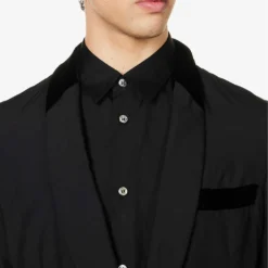 Unisex Single-breasted Regular-fit Woven Jacket 10 Unisex Single-breasted Regular-fit Woven Jacket -Default Template 4 R04146917 BLACKBLACK ALT04