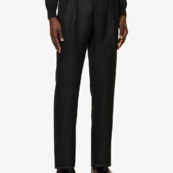 Bryon Pocketed Straight-leg Regular-fit Linen And Silk-blend Trousers -Default Template 4 R04147855 BLACK ALT02