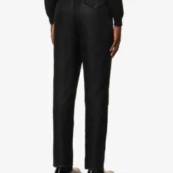 Bryon Pocketed Straight-leg Regular-fit Linen And Silk-blend Trousers -Default Template 4 R04147855 BLACK ALT03