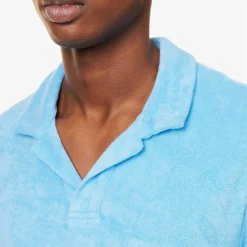 ORLEBAR BROWN Towelling-texture Short-sleeved Cotton-terry Polo Shirt -Default Template 4 R04150077 RIVIERA ALT04