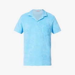 ORLEBAR BROWN Towelling-texture Short-sleeved Cotton-terry Polo Shirt