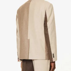 Fun-Mix Contrast-panel Regular-fit Wool Jacket 10 Fun-Mix Contrast-panel Regular-fit Wool Jacket -Default Template 4 R04152272 DARKBROWN ALT03