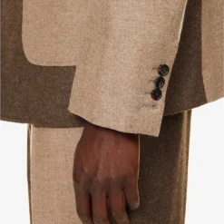 Fun-Mix Contrast-panel Regular-fit Wool Jacket 12 Fun-Mix Contrast-panel Regular-fit Wool Jacket -Default Template 4 R04152272 DARKBROWN ALT05