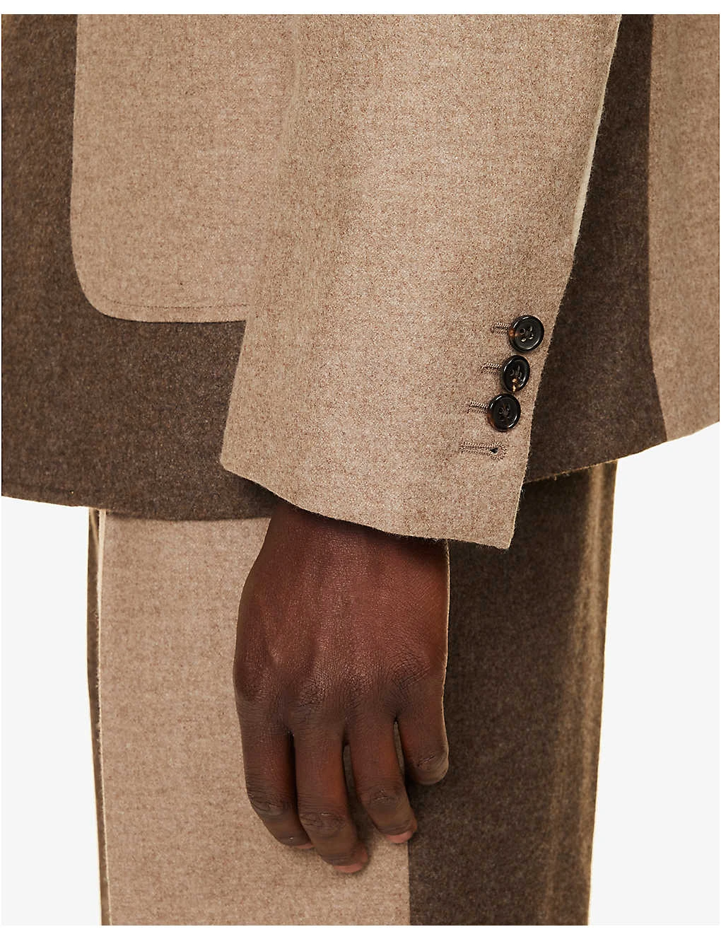 Fun-Mix Contrast-panel Regular-fit Wool Jacket 6 Fun-Mix Contrast-panel Regular-fit Wool Jacket - Image 6