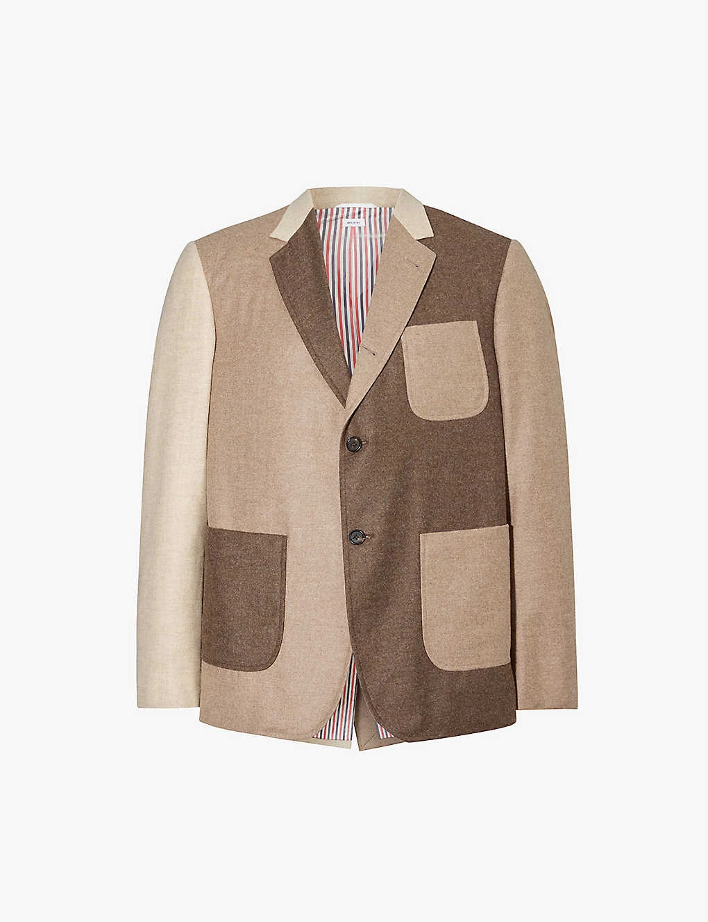 Fun-Mix Contrast-panel Regular-fit Wool Jacket 1 Fun-Mix Contrast-panel Regular-fit Wool Jacket