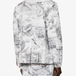 Graphic-print Regular-fit Cotton-canvas Jacket -Default Template 4 R04152279 BLKWHT ALT03