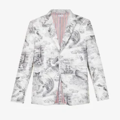 Graphic-print Regular-fit Cotton-canvas Jacket