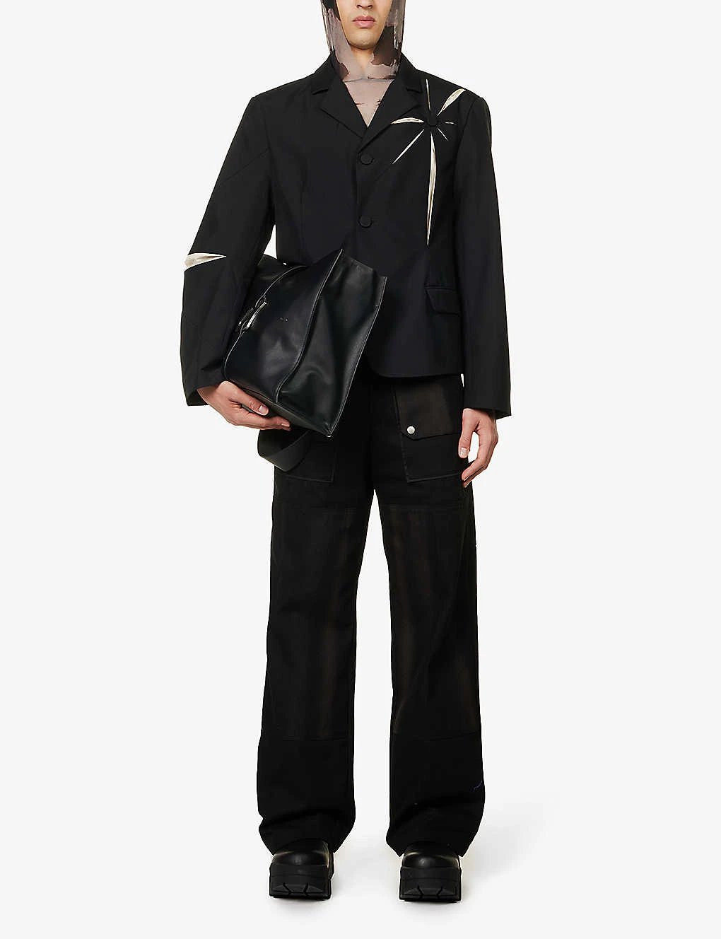 Origami Laser-cur Regular-fit Woven Blazer 2 Origami Laser-cur Regular-fit Woven Blazer - Image 2