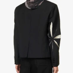 Origami Laser-cur Regular-fit Woven Blazer 9 Origami Laser-cur Regular-fit Woven Blazer -Default Template 4 R04152306 BLACK ALT03