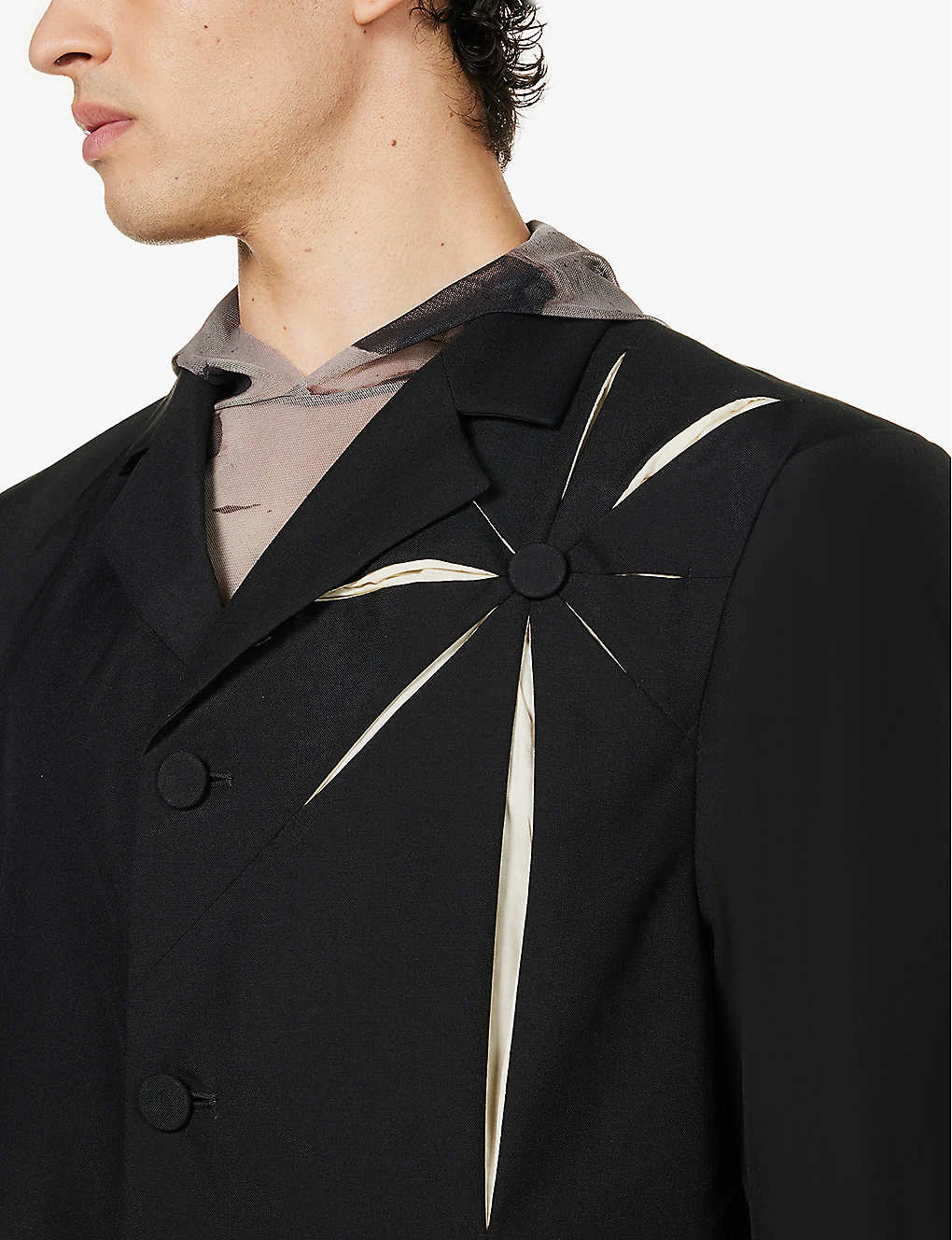 Origami Laser-cur Regular-fit Woven Blazer 5 Origami Laser-cur Regular-fit Woven Blazer - Image 5