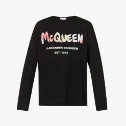 Alexander McQueen Graffiti Graphic-print Cotton-jersey T-shirt