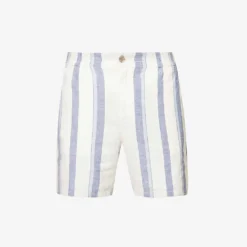 Paige Gatlin Striped Linen-blend Shorts