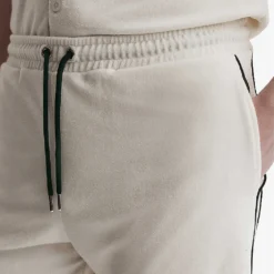 Reiss Fredericks Elasticated-waist Side-stripe Velour Shorts -Default Template 4 R04154542 ECRU ALT04