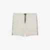 Reiss Fredericks Elasticated-waist Side-stripe Velour Shorts