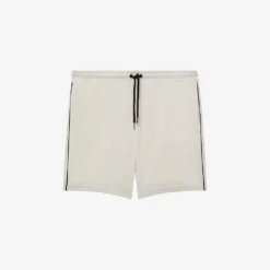 Reiss Fredericks Elasticated-waist Side-stripe Velour Shorts