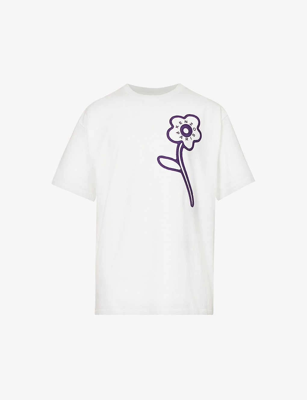 Kenzo Rue Vivienne Floral-print Cotton-jersey T-shirt 1 Kenzo Rue Vivienne Floral-print Cotton-jersey T-shirt