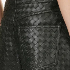 Bottega Veneta Intrecciato Straight-leg Regular-fit Leather Trousers 12 Bottega Veneta Intrecciato Straight-leg Regular-fit Leather Trousers -Default Template 4 R04157976 DARKGREEN ALT05