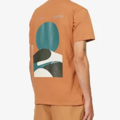 Snow Peak Relaxin' Fieldscape Brand-print Cotton-blend T-shirt -Default Template 4 R04159216 BROWN ALT03