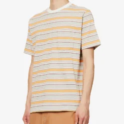 Pocket Tee Striped Cotton-jersey T-shirt -Default Template 4 R04162308 OFFWHITE ALT02