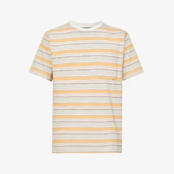 Pocket Tee Striped Cotton-jersey T-shirt